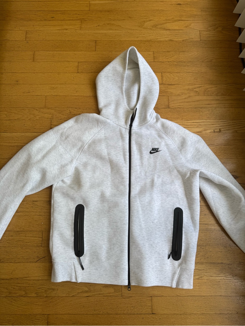 Nike Light Gray Hoodie with Black Trim